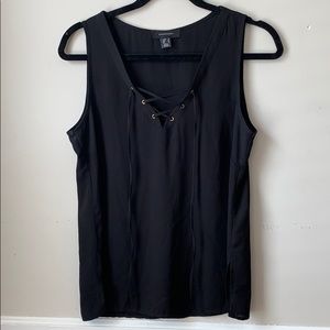 Black Sleeveless Atmosphere Top